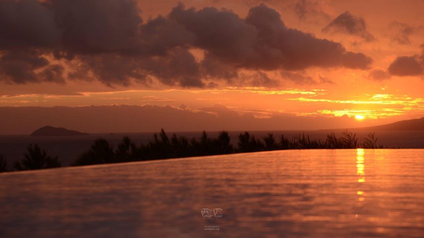 Tramonto dalla piscina